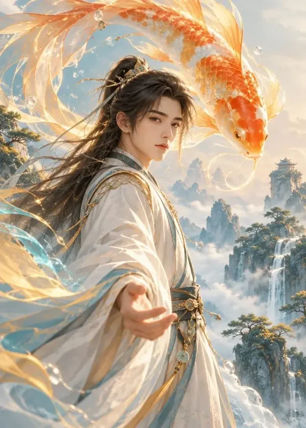 黄果短剧《修仙从钓到锦鲤开始》封面 - 玄幻修仙